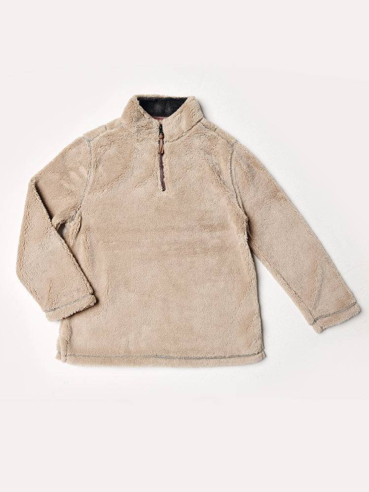 True Grit Boys' Pebble Pile 1/4 Zip Pullover - Saint Bernard