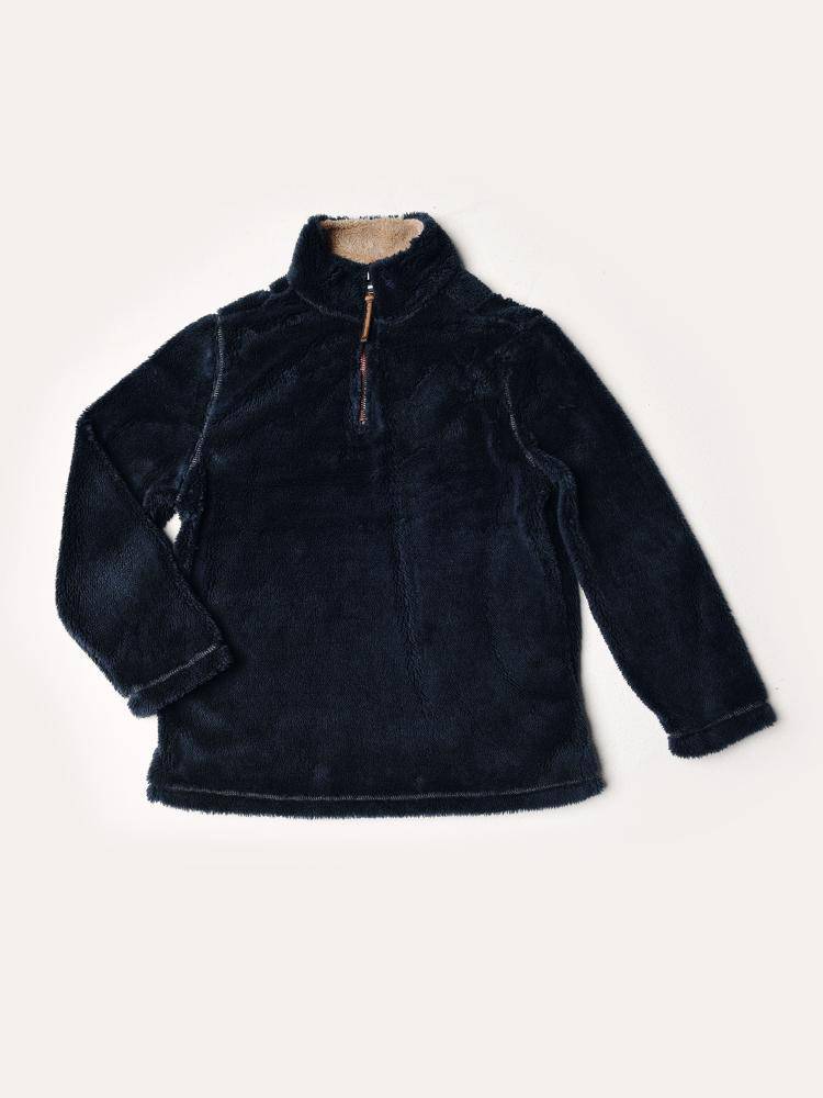 True Grit Boys' Pebble Pile 1/4 Zip Pullover - Saint Bernard