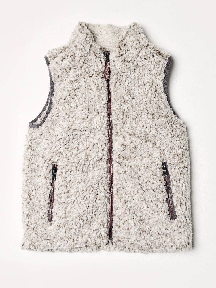True Grit Boys' Double Up Frosty Tipped Pile Vest - Saint Bernard
