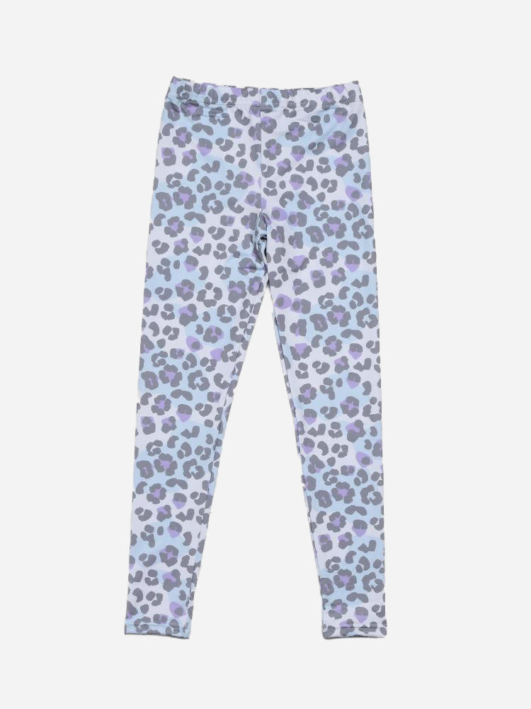 Iscream Girls' Snow Leopard Leggings - Saint Bernard
