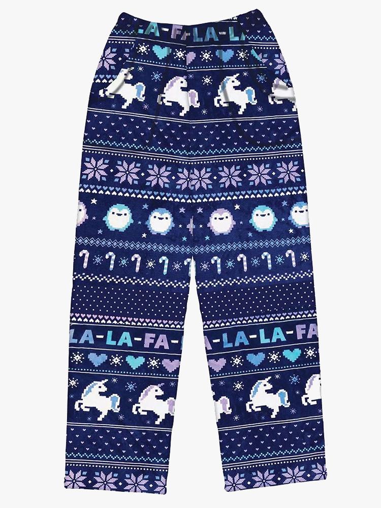 ISCREAM Girls' Fa La La Plush Pant. - Saint Bernard