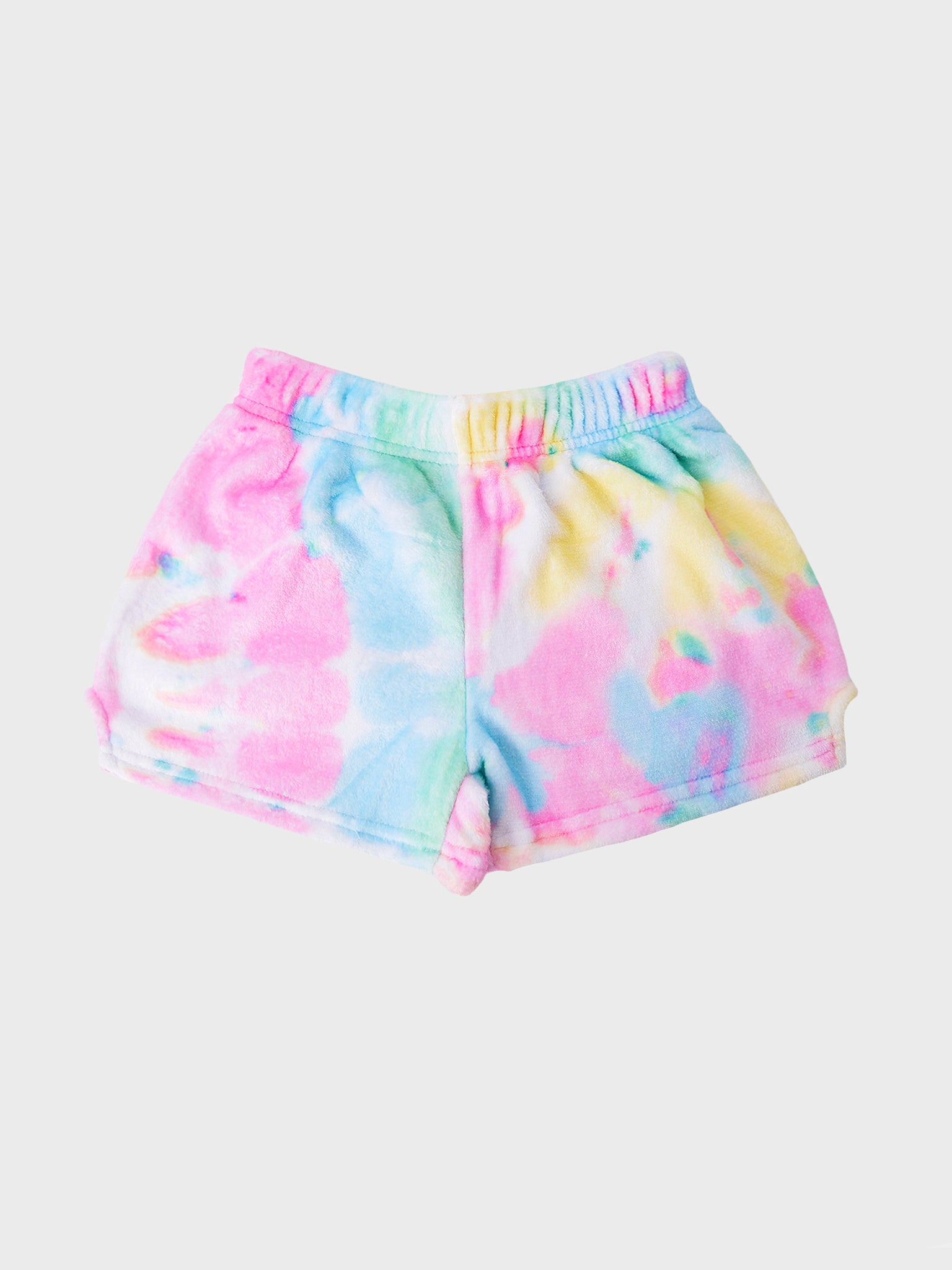 ISCREAM Girls' Swirl Tie Dye Plush Short - Saint Bernard