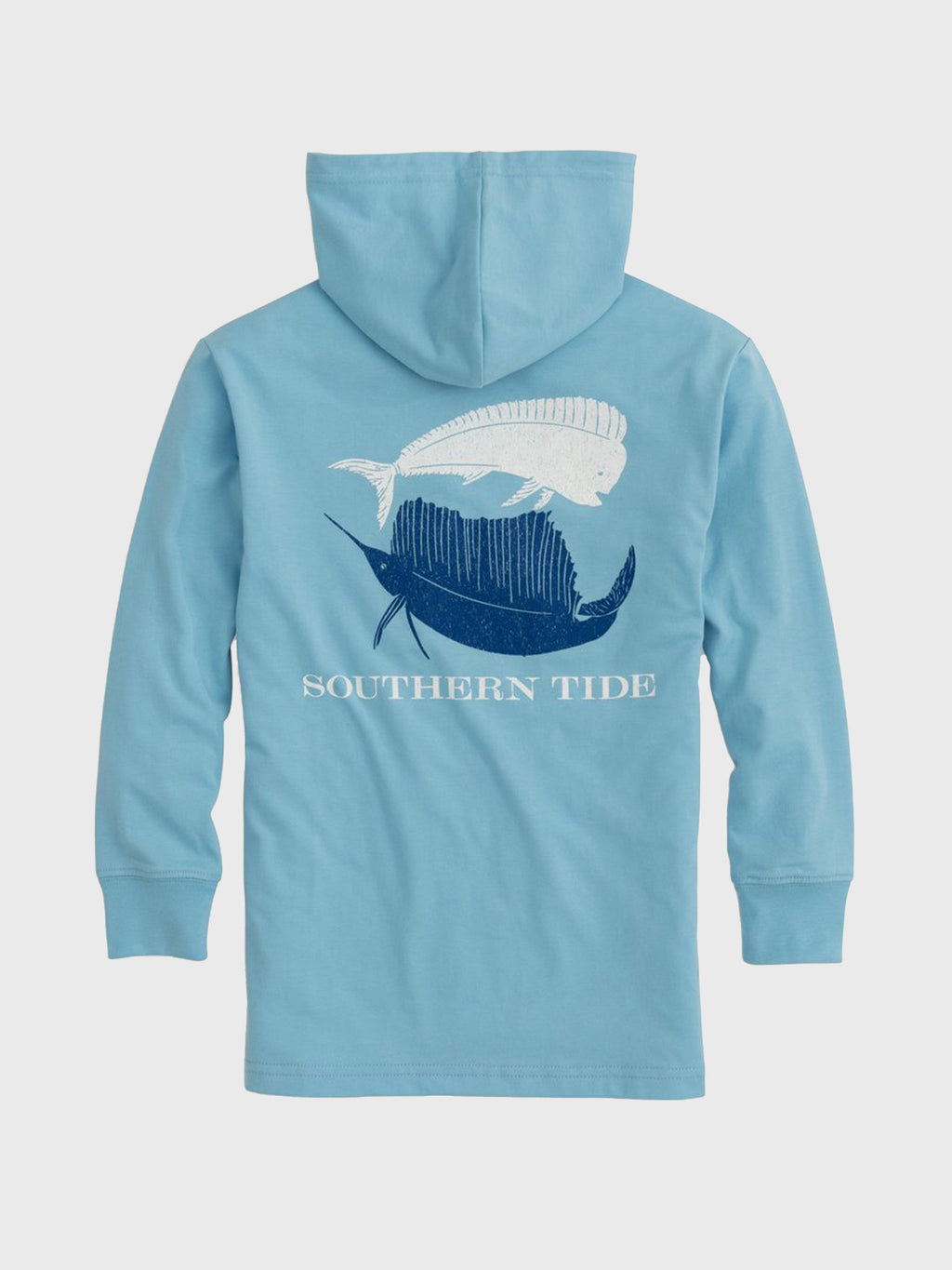 Southern Tide Boys' Swimming Around Long-Sleeve Hoodie T-Shirt - Saint Bernard