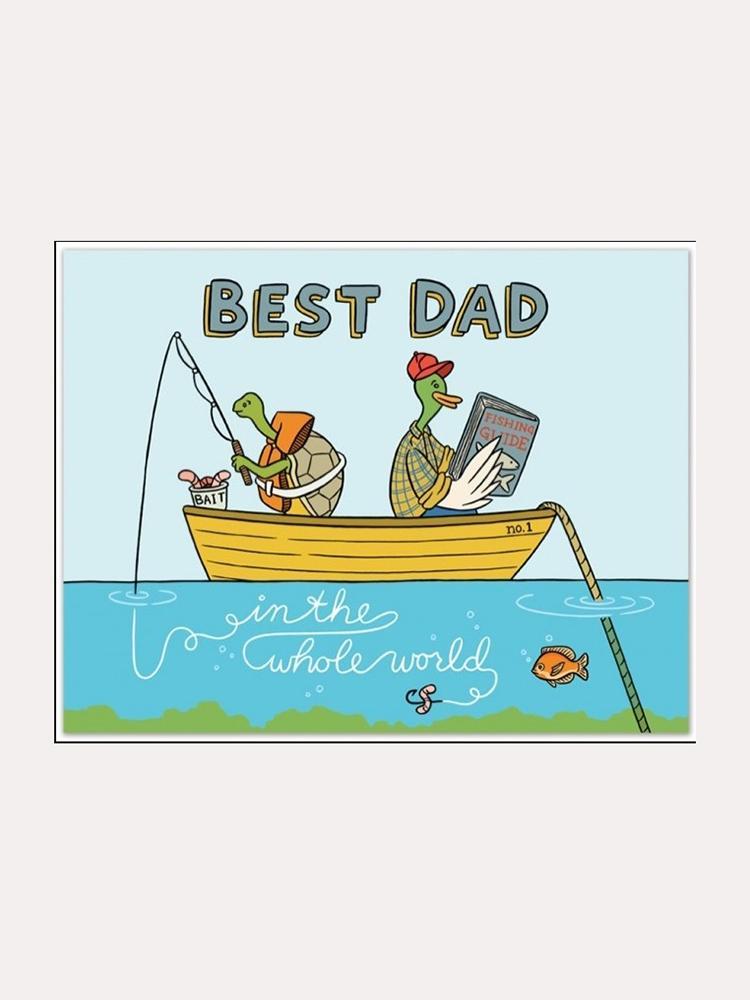 Dad's Day Fishing Card - Saint Bernard