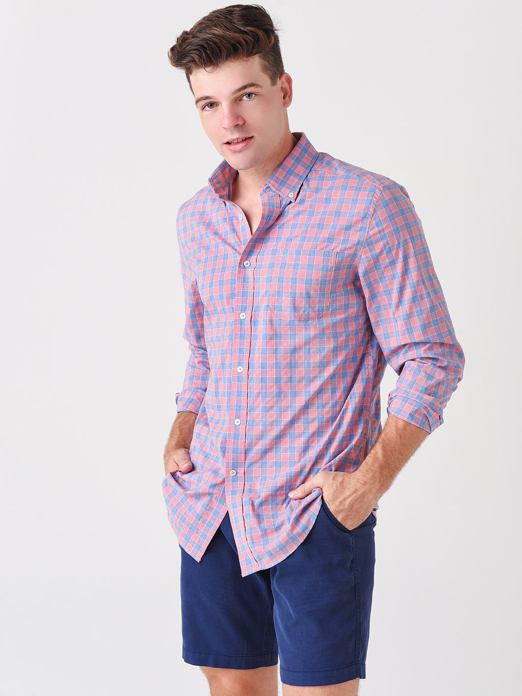 Southern Tide Men's Heather Cast Intercoastal Sport Shirt - Saint Bernard