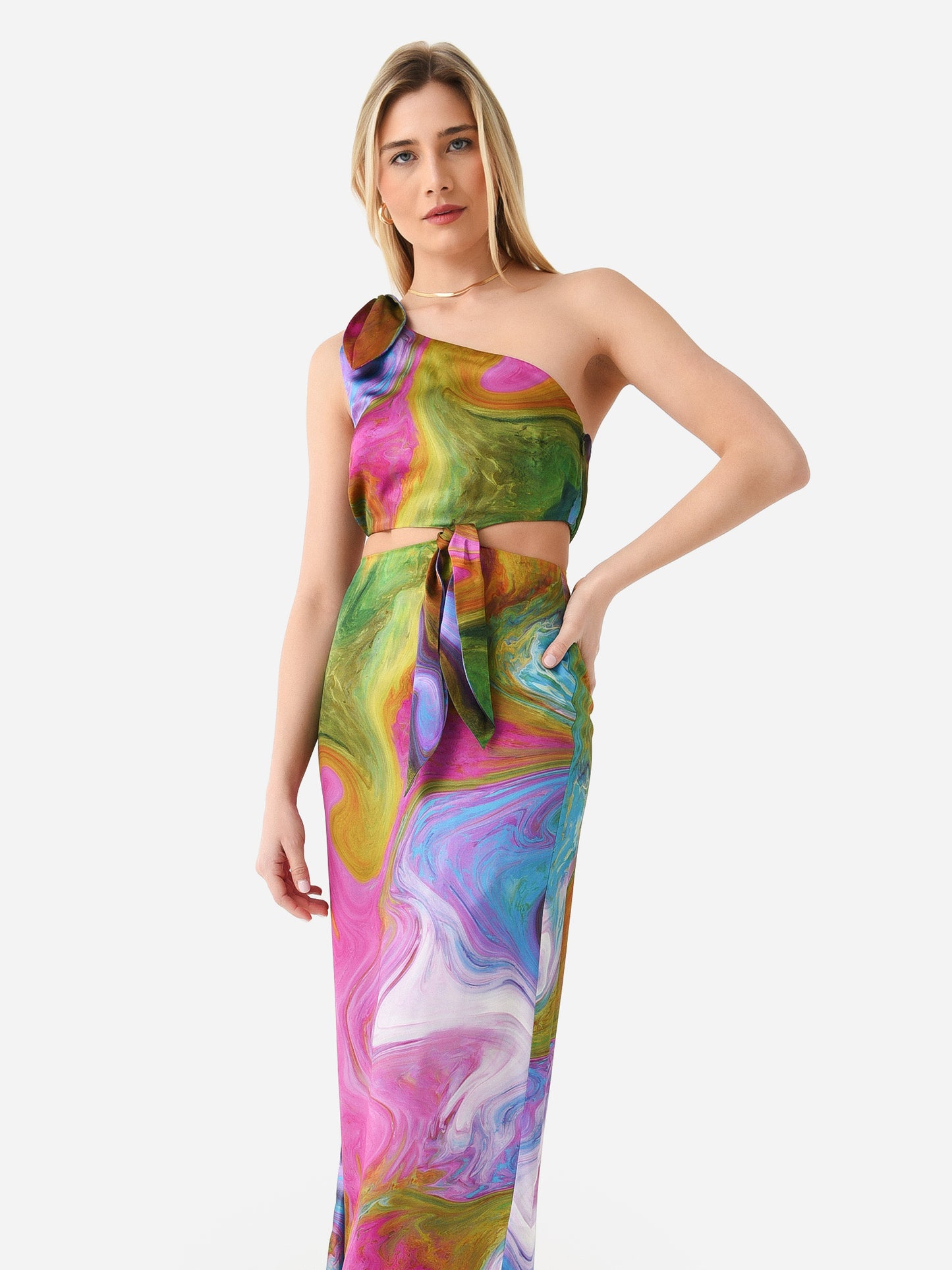 Alemais Women's Irving Knot Midi Dress - Saint Bernard