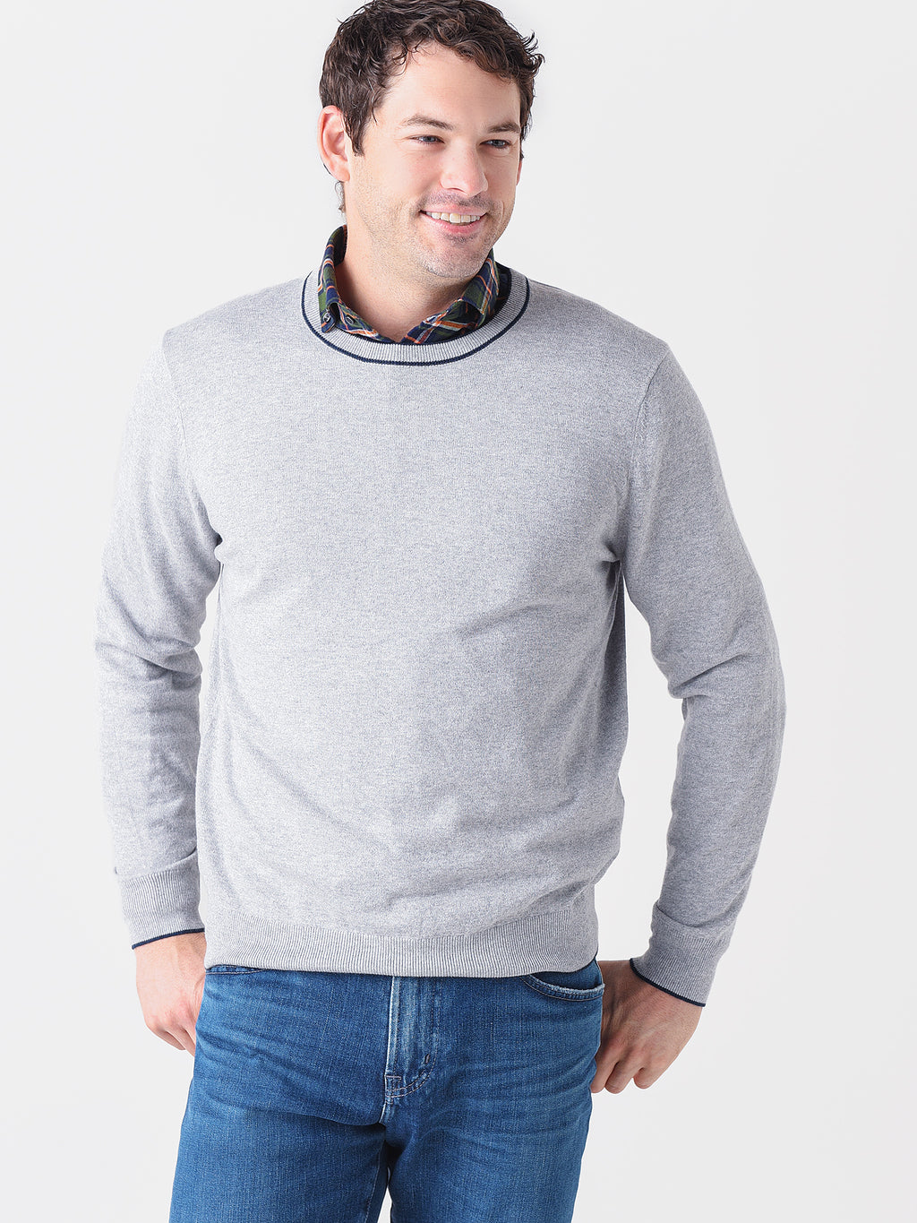 Southern Tide Men's Jade Heather Tipper Crewneck Sweater - Saint Bernard