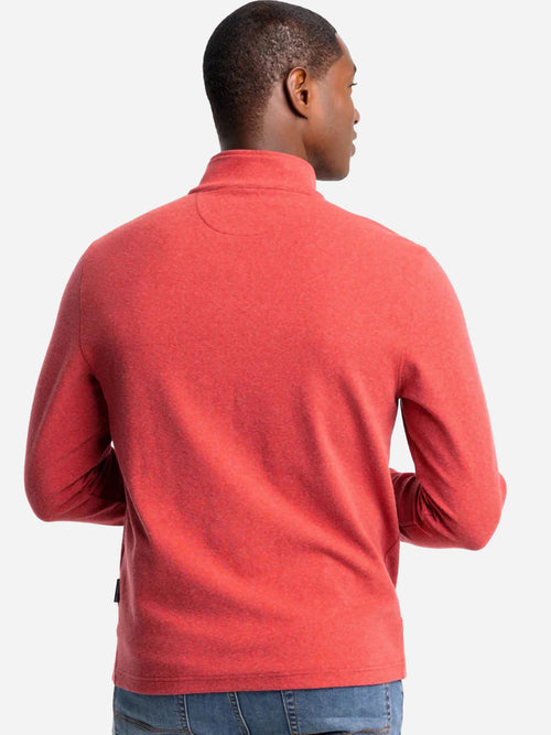 Southern Tide Men's Backrush Heather Micro-Stripe Quarter-Zip