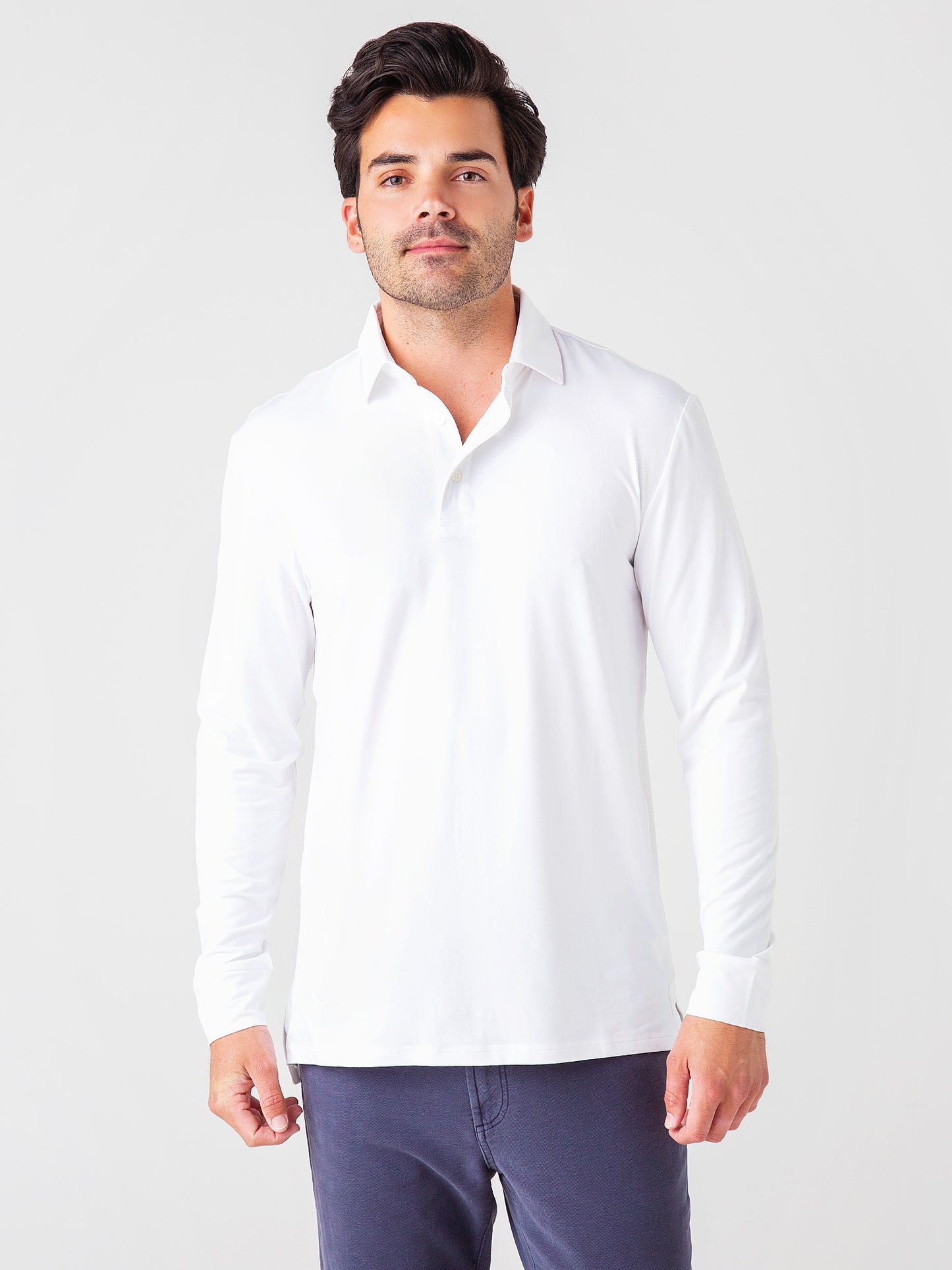 Southern Tide Men's Ryder Long Sleeve Performance Polo Shirt - Saint Bernard