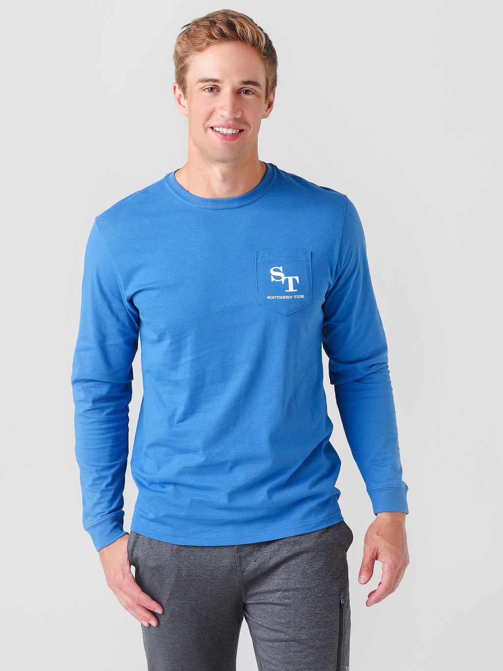 Southern Tide Men's Superfly Long Sleeve T-Shirt - Saint Bernard