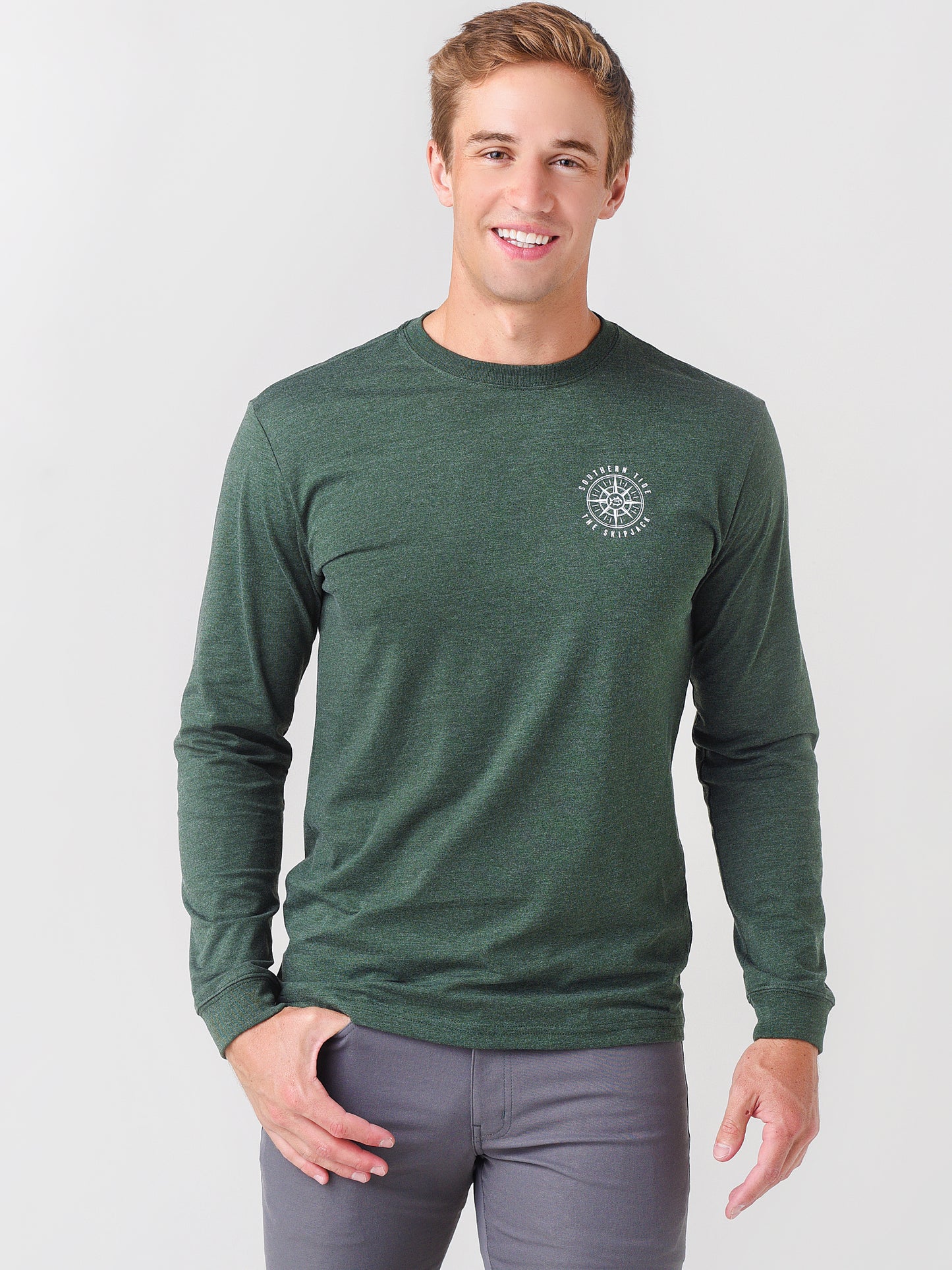 Southern Tide Men's Channel Marker Compass Long Sleeve T-Shirt