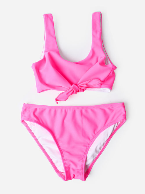 Stella Cove Girls' Chest Tie Bikini Set