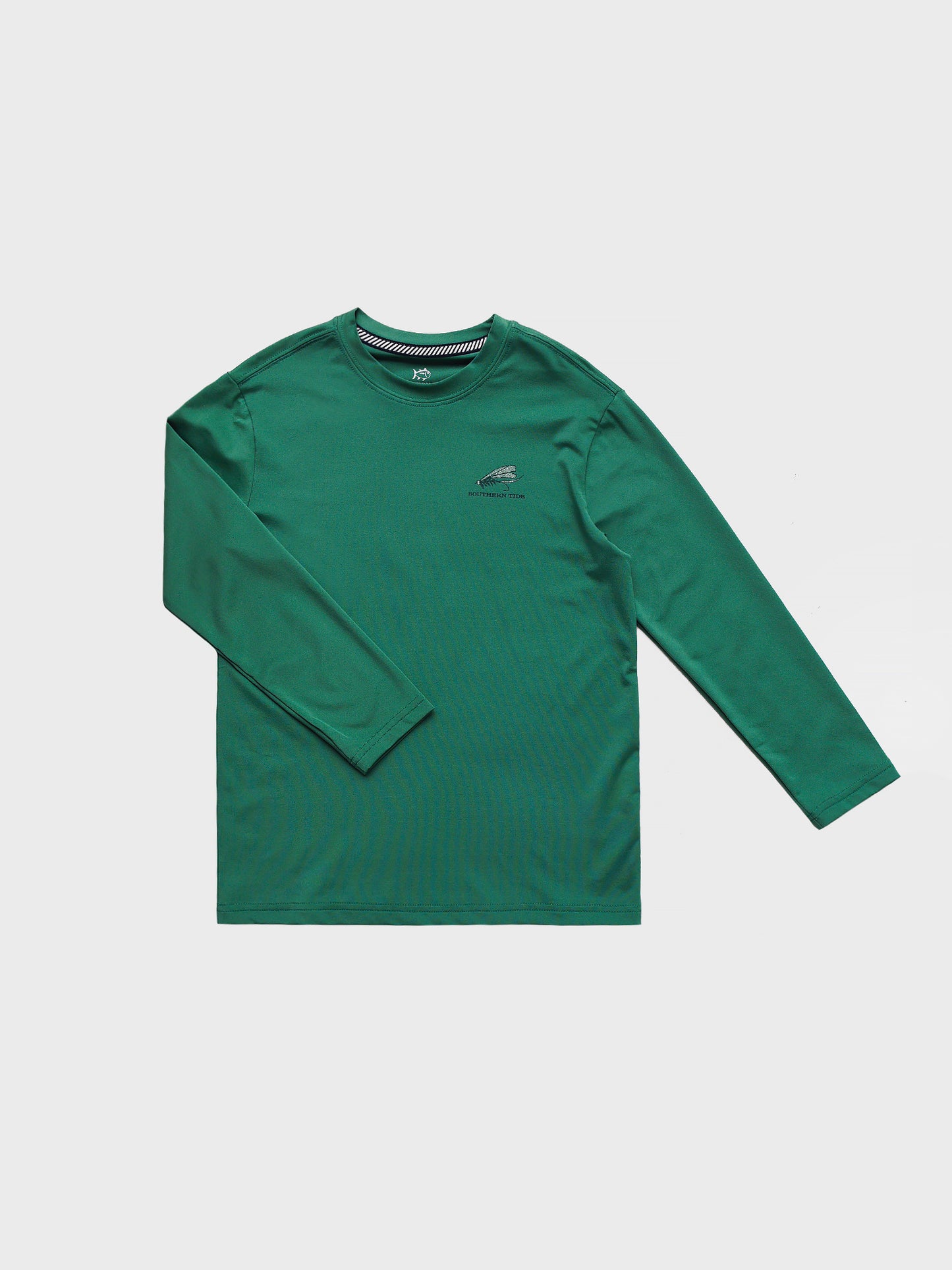 Southern Tide Boys' Spotted Trout Long Sleeve Performance T-Shirt - Saint Bernard