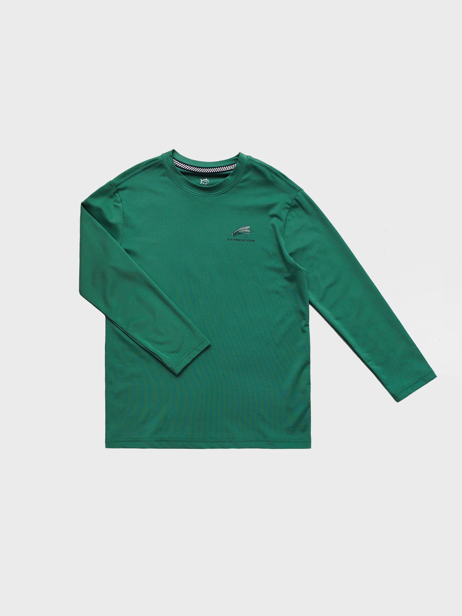 Southern Tide Boys' Spotted Trout Long Sleeve Performance T-Shirt - Saint Bernard