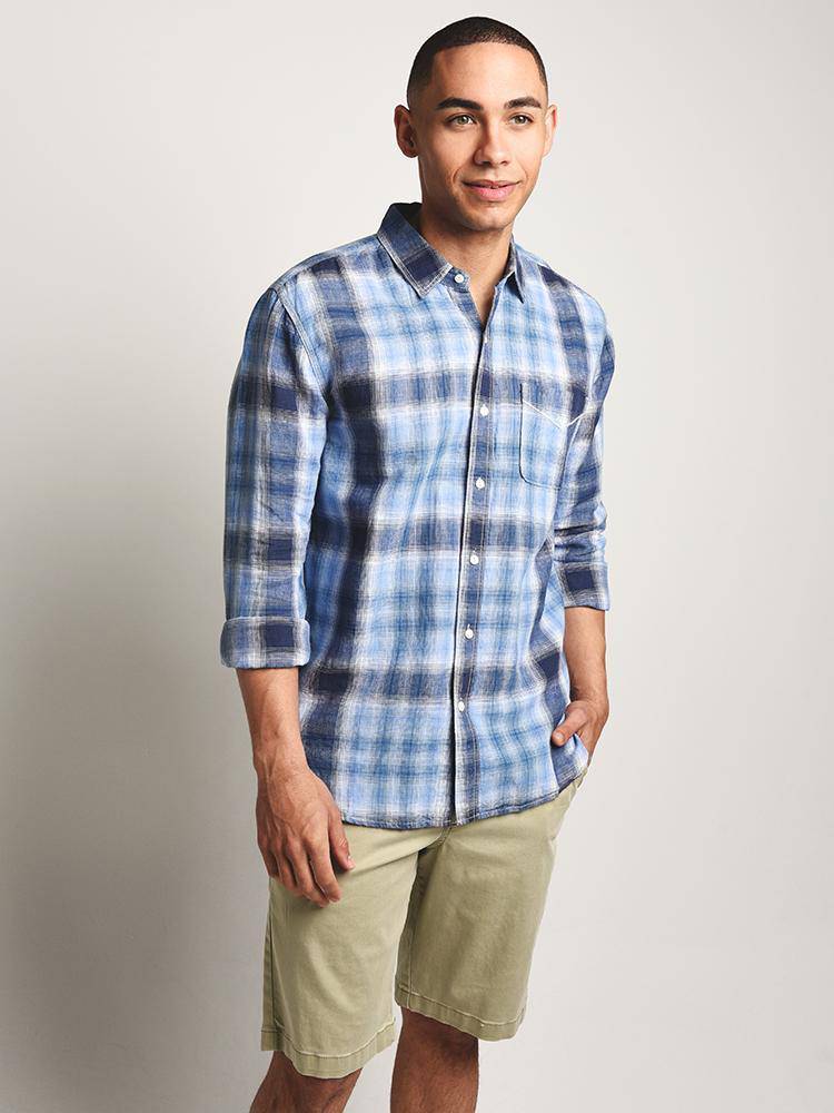 True Grit Summertime Linens Shirt - Saint Bernard