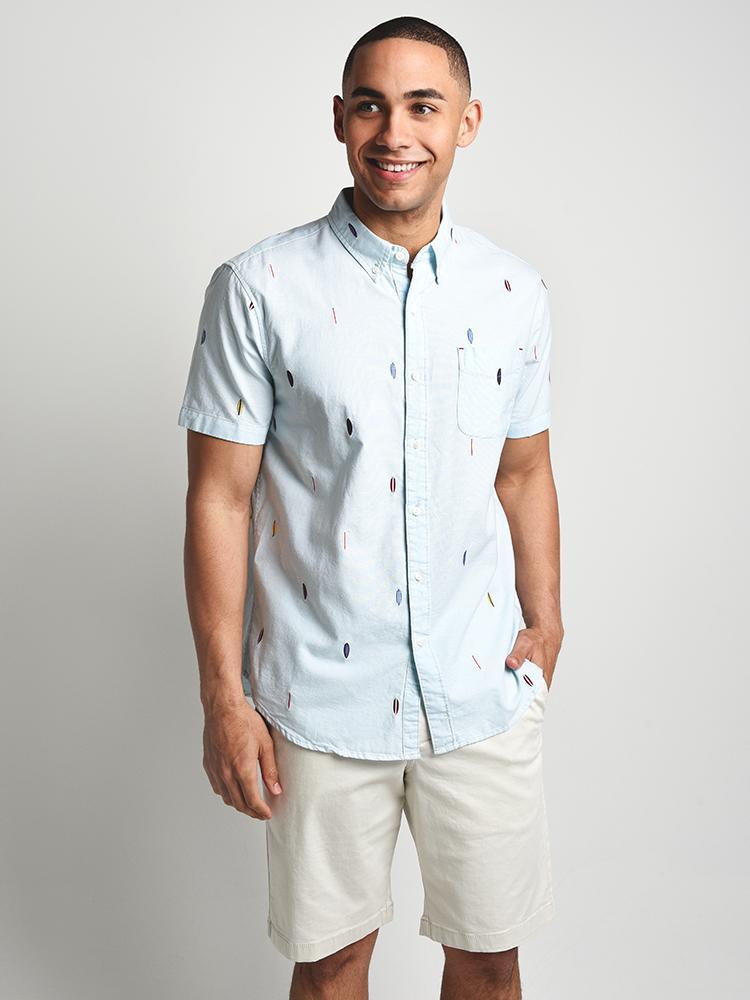 True Grit Island Time Paddleout Button Collar Shirt - Saint Bernard