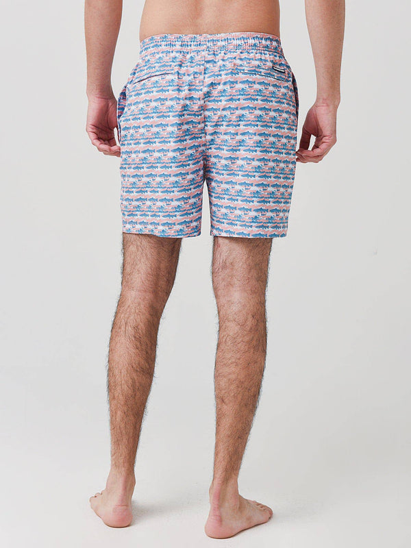 Southern Tide Men's School of Fish Swim Short Saint Bernard