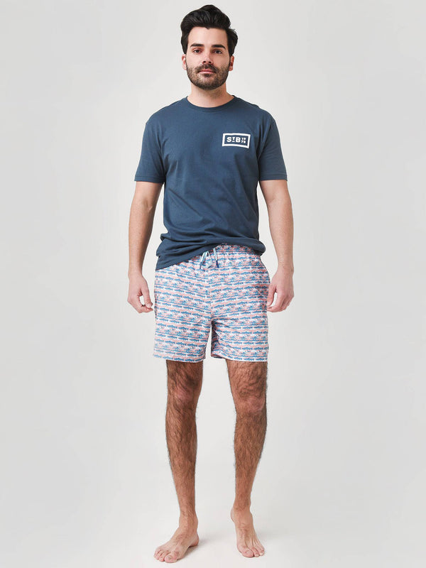 Southern Tide Men's School of Fish Swim Short Saint Bernard