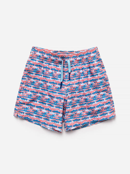 Southern Tide Boys' School of Fish Swim Trunks