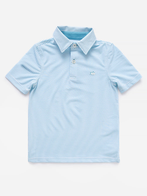 Southern Tide Boys' Driver Avast Striped Performance Polo