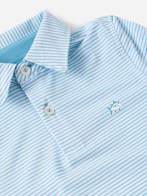 Southern Tide Boys' Driver Avast Striped Performance Polo