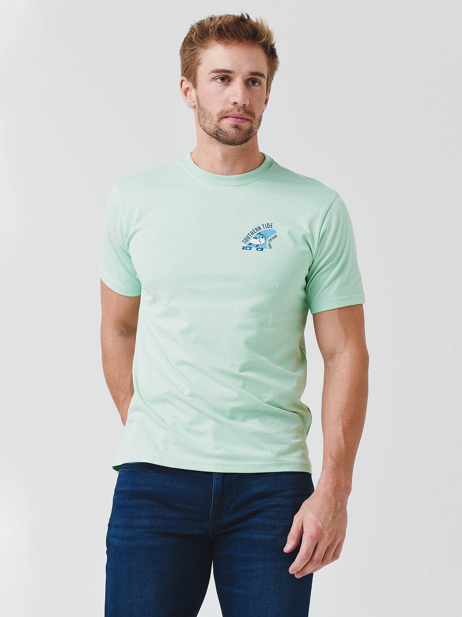 Southern Tide Men's Surf-Fin Shop T-Shirt - Saint Bernard