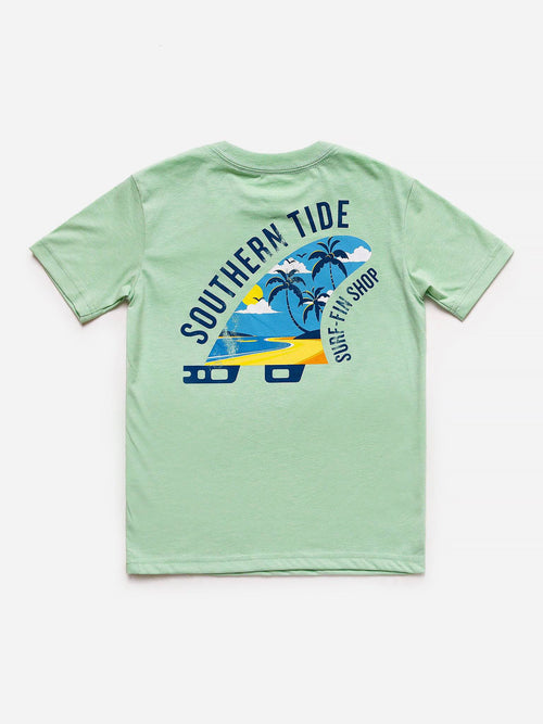 Southern Tide Boys' Surf Fin Shop Heather Tee