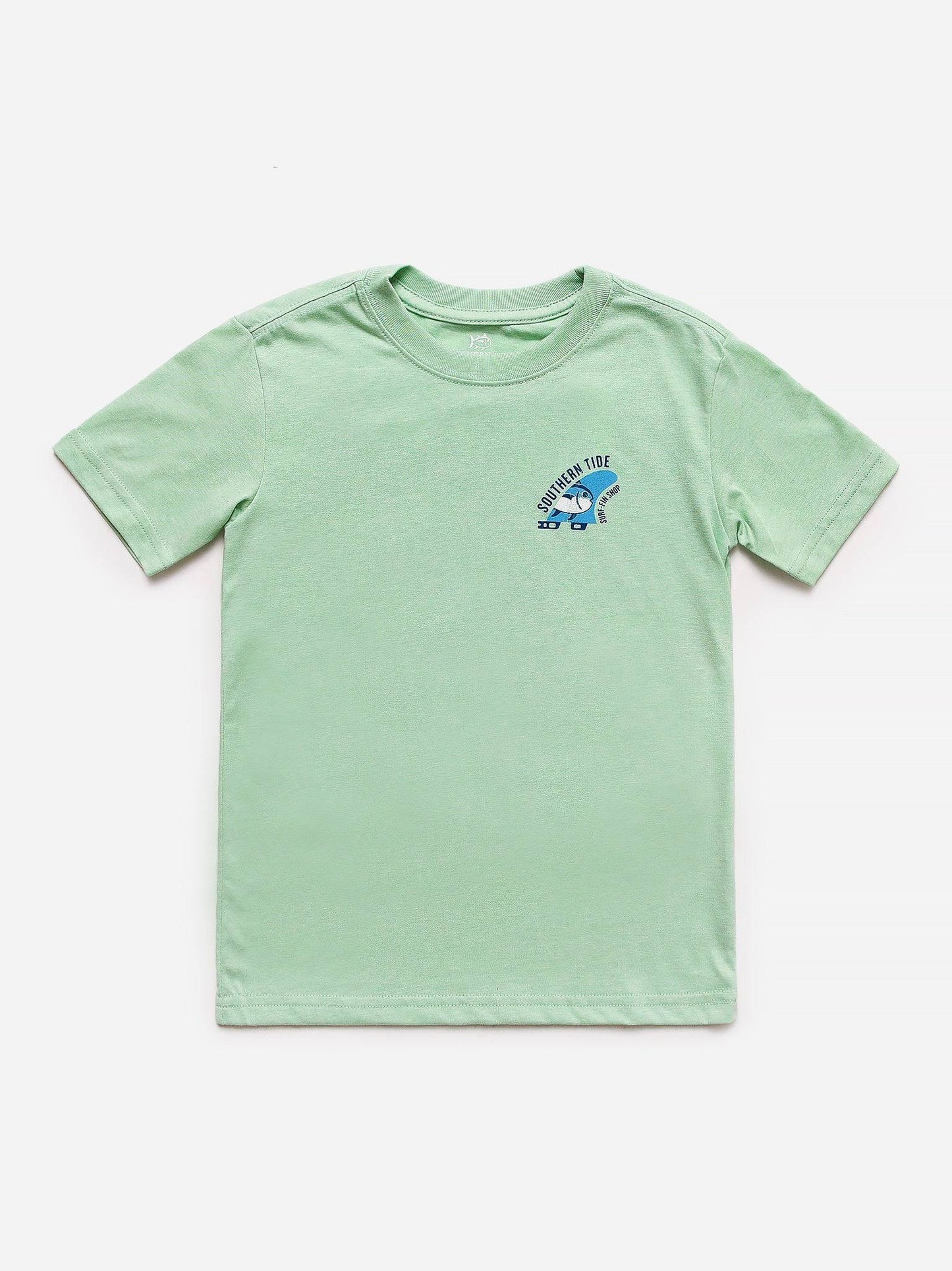 Southern Tide Boys' Surf Fin Shop Heather Tee - Saint Bernard