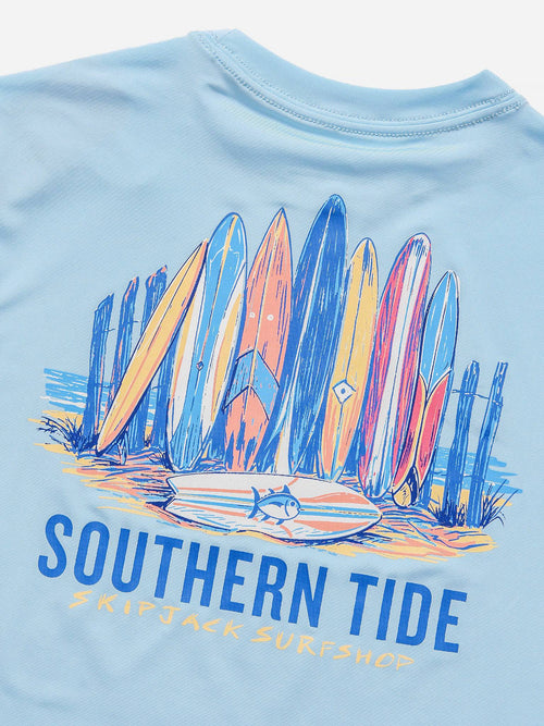 Southern Tide Boys' Surfboard Row Performance Long Sleeve T-Shirt