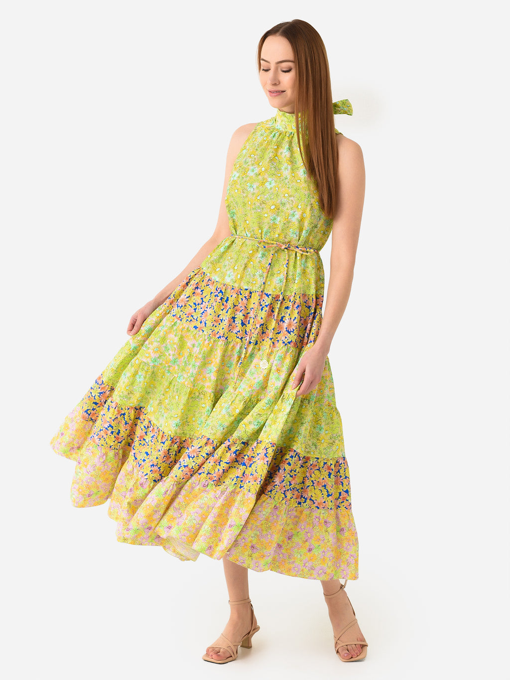 Alemais Women's Daisy Spliced Midi Dress - Saint Bernard