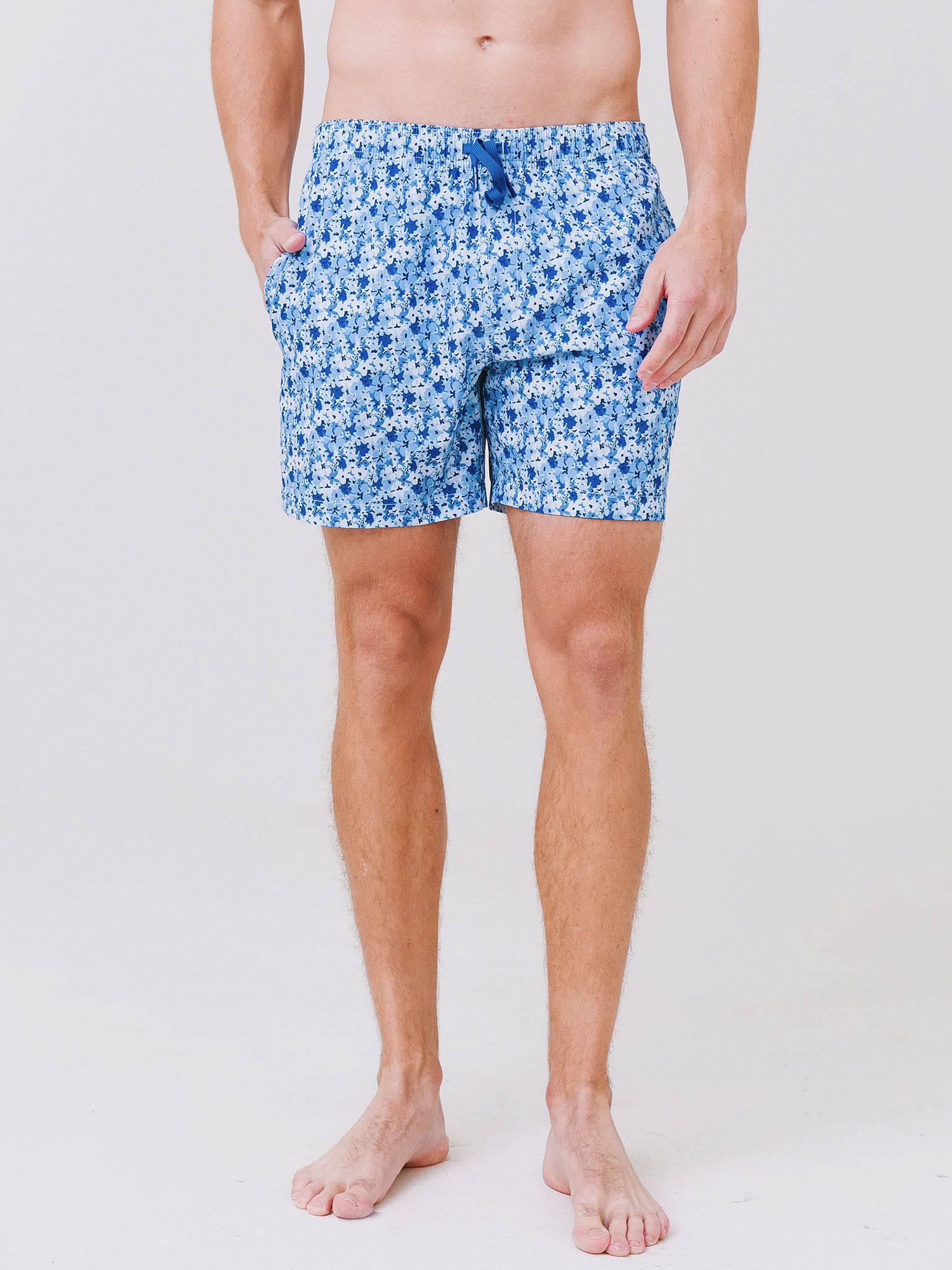 Southern Tide Men's Hawaiian Floral Swim Trunk - Saint Bernard