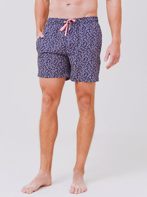 Southern Tide Men's Coral Life Printed Swim Trunk