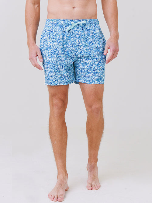Southern Tide Men's Oysterfest Printed Swim Trunk