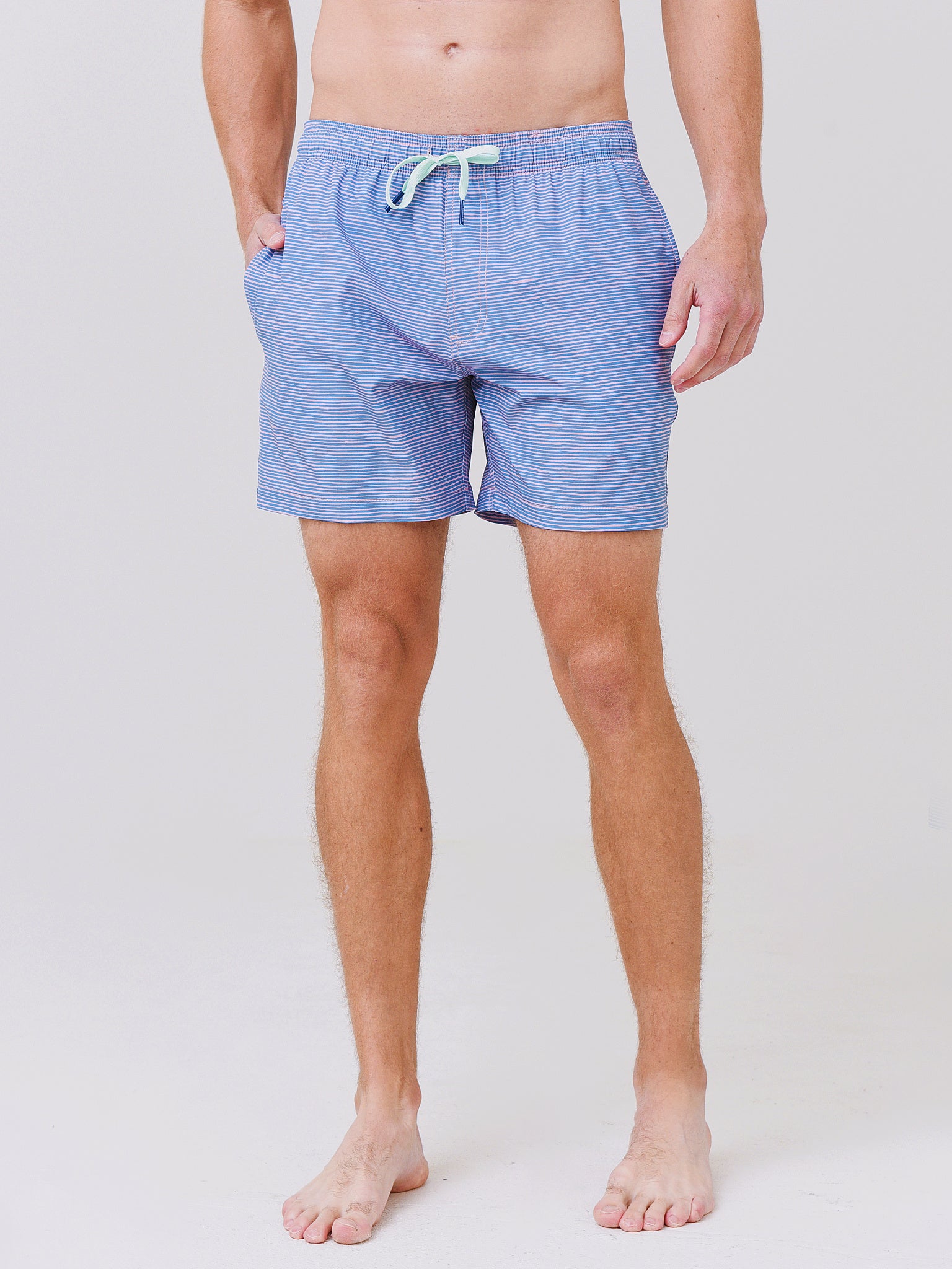 Southern Tide Men's Felton Stripe Swim Trunk - Saint Bernard