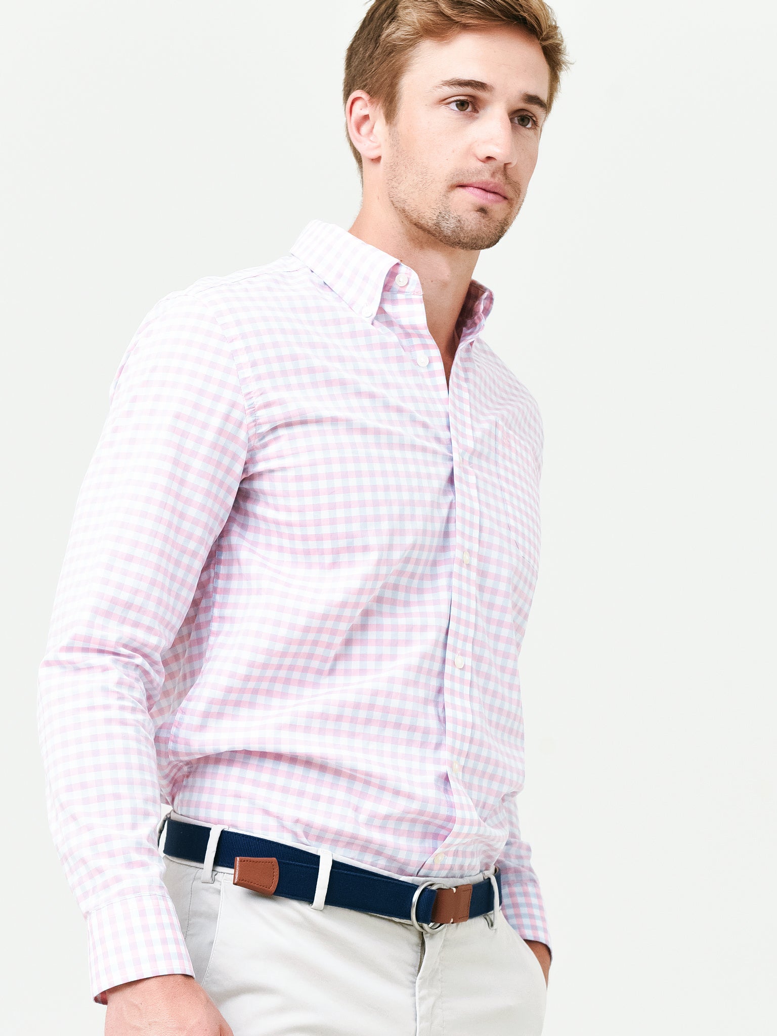 Southern Tide Men's Collins Check Button Down Shirt - Saint Bernard