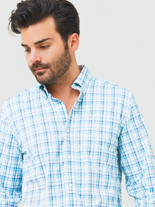 Southern Tide Men's Hartford Plaid Intercoastal Performance Sport Shirt