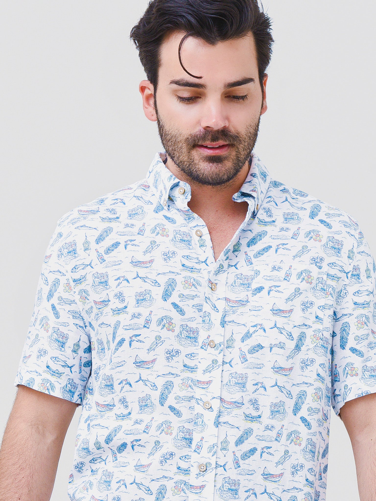 Southern Tide Men's Euro Scenic Sport Shirt - Saint Bernard