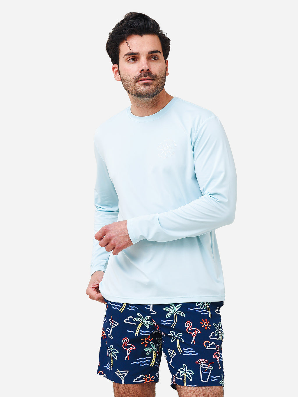 Southern Tide Men's Skipjack Compass Performance Long Sleeve T-Shirt - Saint Bernard