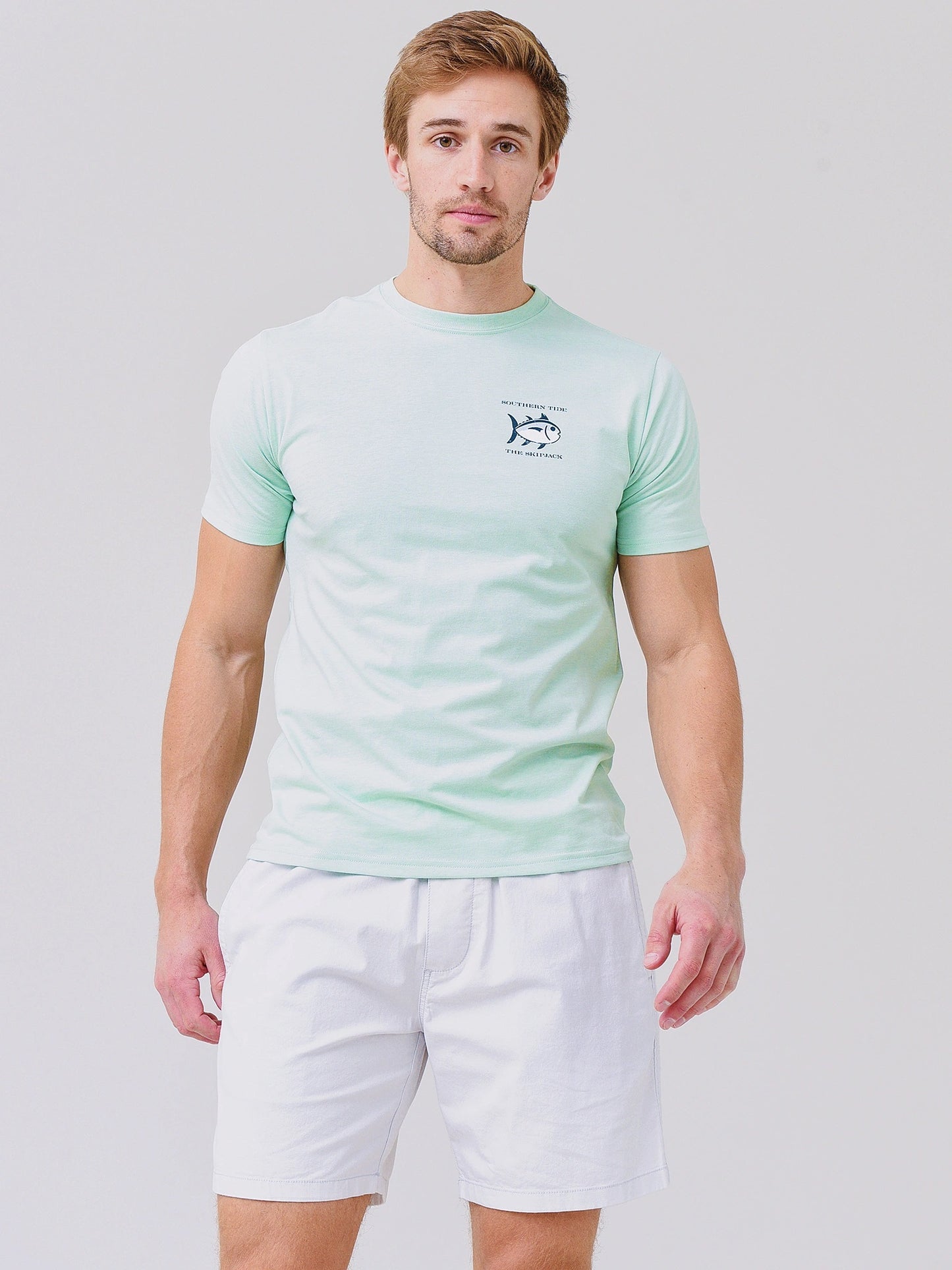 Southern Tide Men's Tailgate Pop-Up Heather T-Shirt - Saint Bernard