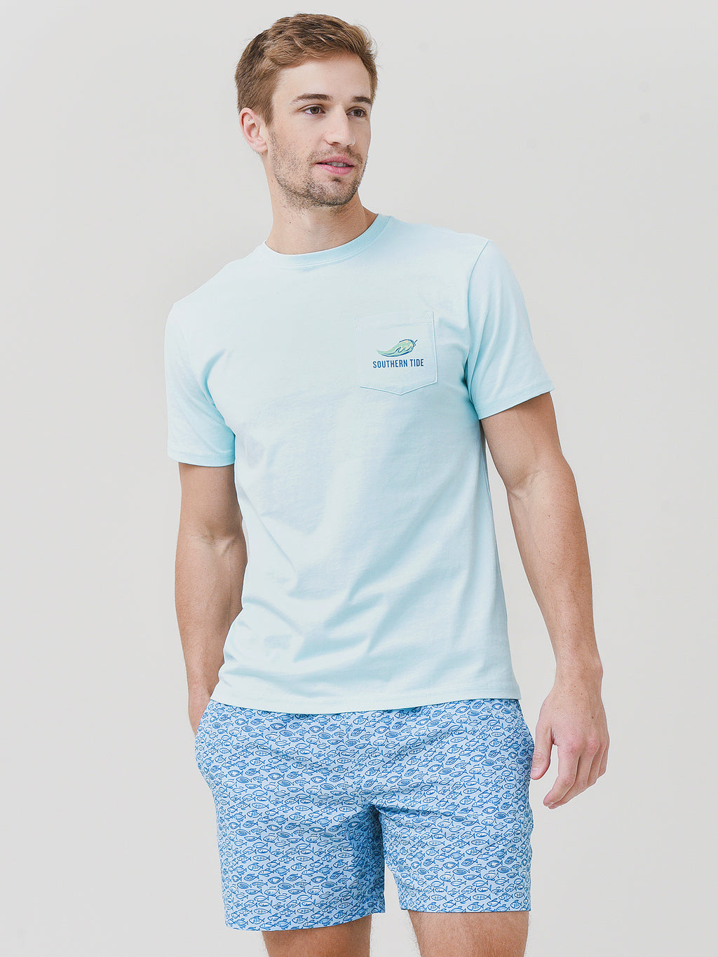 Southern Tide Men's Wing Contest Tee - Saint Bernard