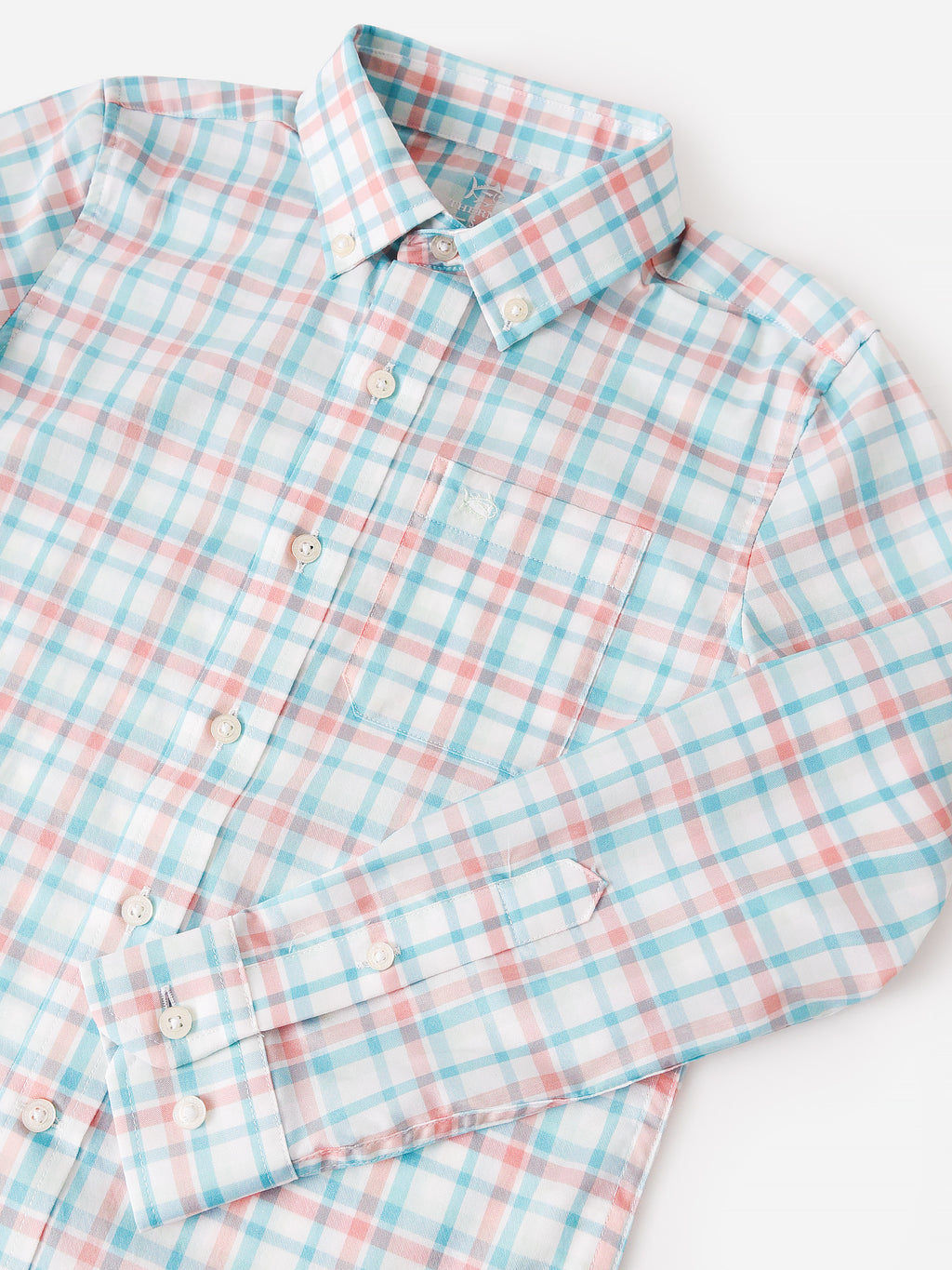 Southern Tide Boys' Hartford Plaid Intercoastal Sport Shirt - Saint Bernard