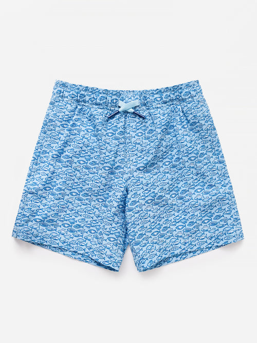Southern Tide Boys' Aquamarine Party Swim Trunk