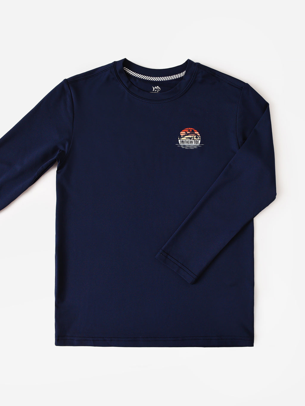 Southern Tide Boys' Circle Sunset Long Sleeve Performance T-Shirt - Saint Bernard