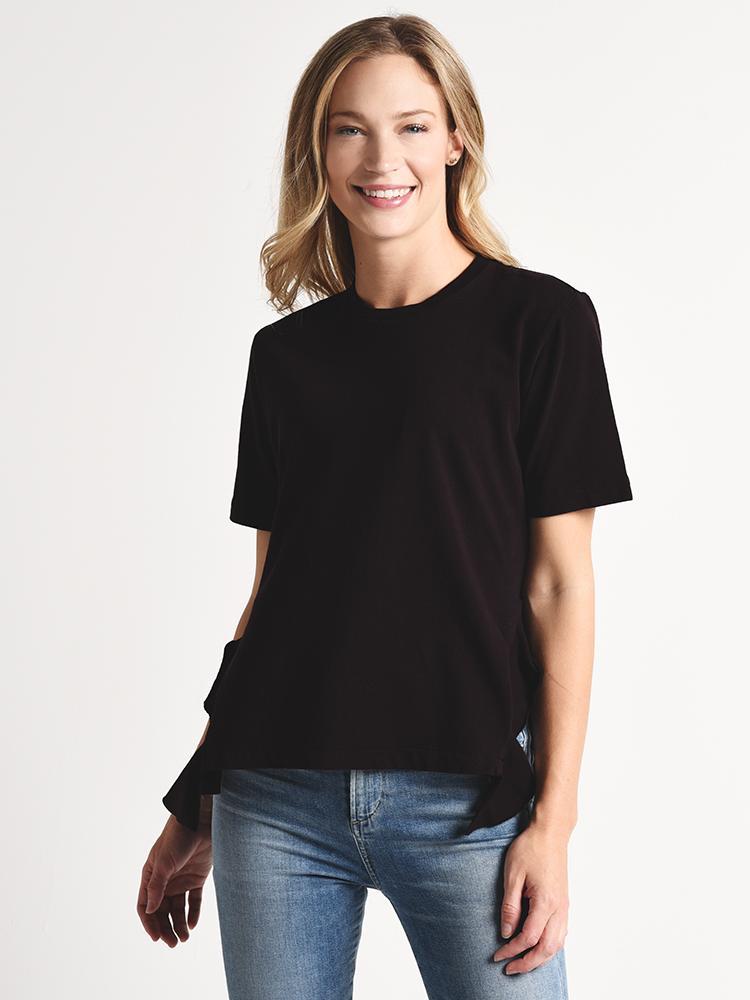 Citizens of Humanity Freja Side Ruffle Tee - Saint Bernard