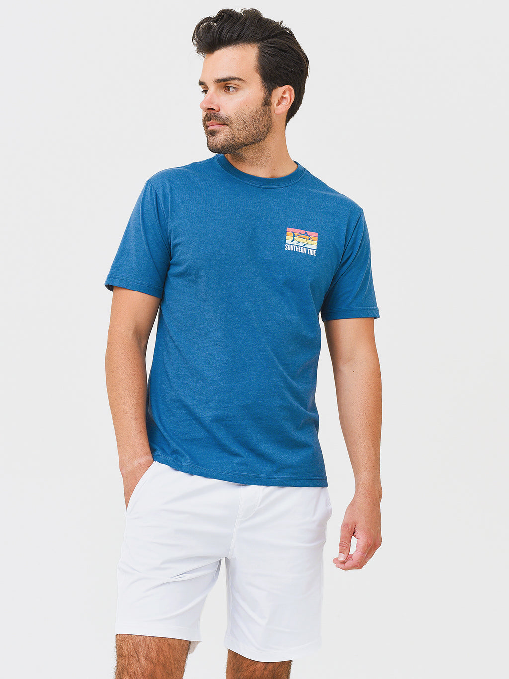 Southern Tide Men's Sunset Sailing T-Shirt - Saint Bernard