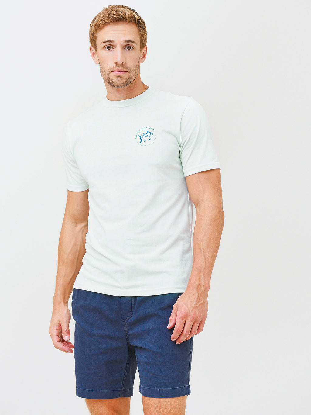 Southern Tide Men's Angelfish Press T-Shirt - Saint Bernard