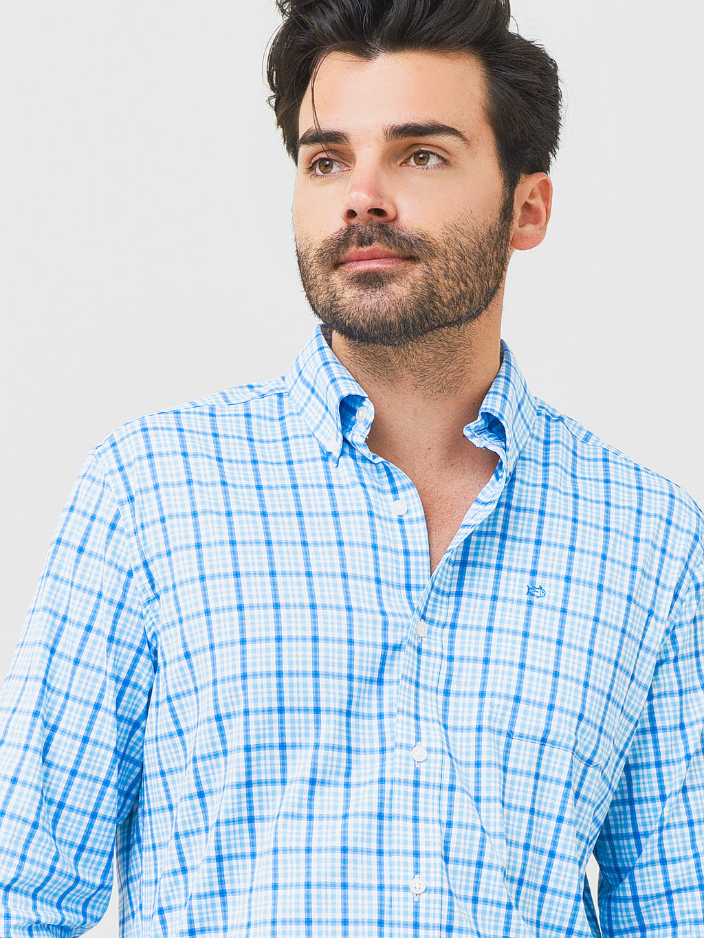 Southern Tide Men's Dredgers Plaid Intercoastal Sport Shirt - Saint Bernard
