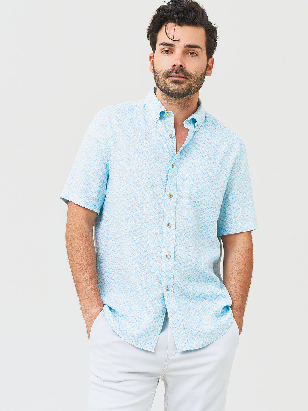 Southern Tide Men's Howe Printed Button-Down Shirt - Saint Bernard