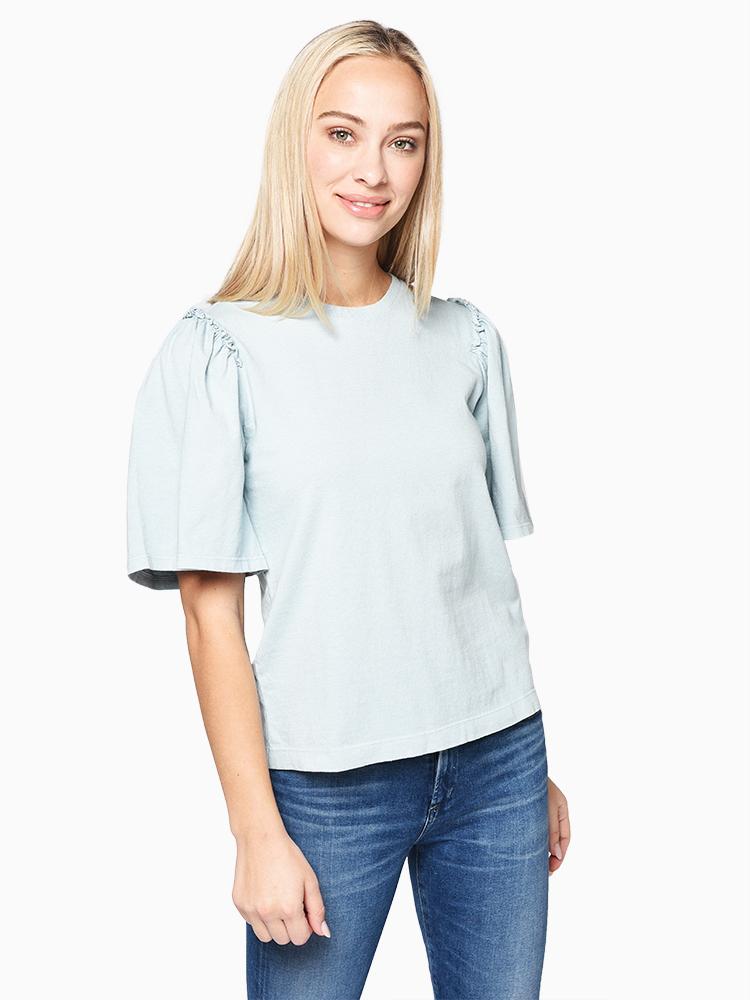 Citizens Of Humanity Women's Vera Gathered Shoulder Top - Saint Bernard