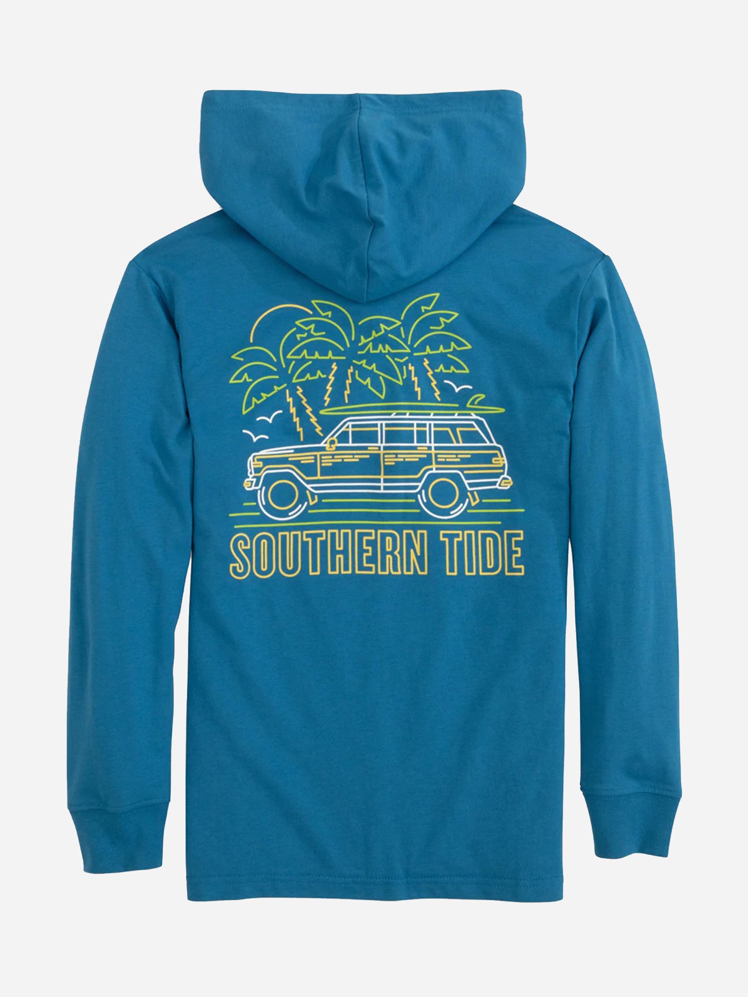 Southern Tide Boys' Neon Woodie Scene Hoodie T-Shirt - Saint Bernard